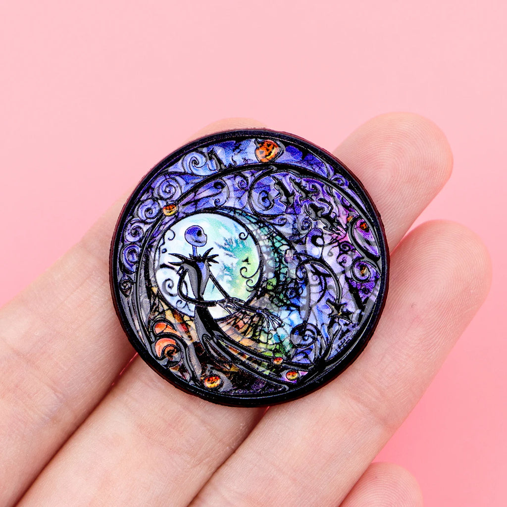 Skeleton Enamel Pins Horror Movie Brooches Badge Lapel Pin For Backpack Clothes Accessories Halloween Jewelry Birthday Gifts