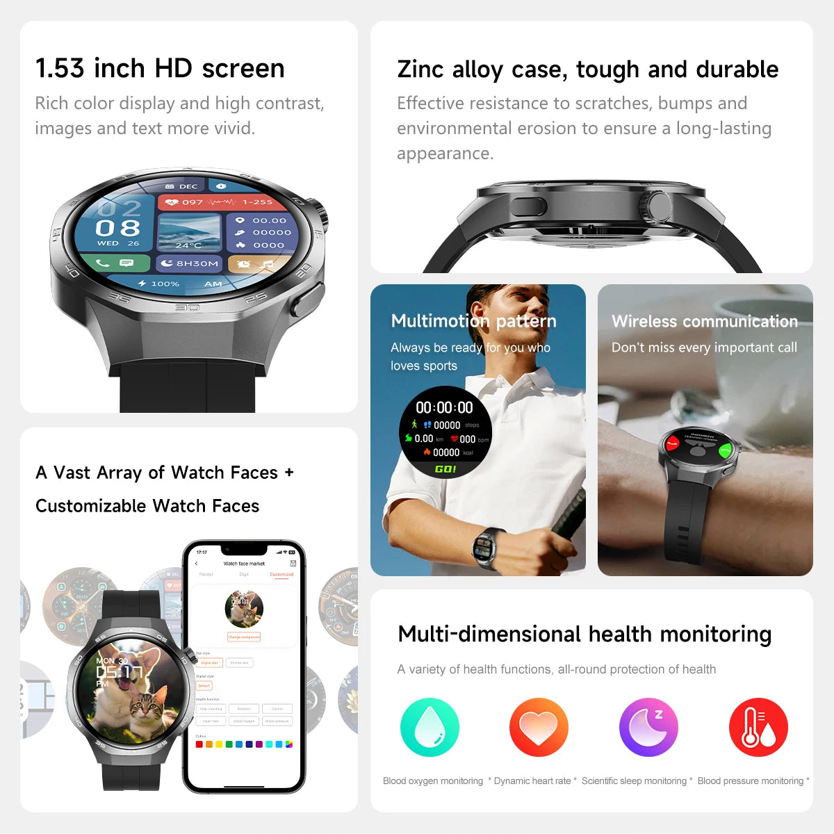 2025 For HUAWEI GT5 Pro GPS Track Smart Watch Men 360*360 AMOLED Screen NFC BT Call Waterproof Health Monitor Man Smartwatches