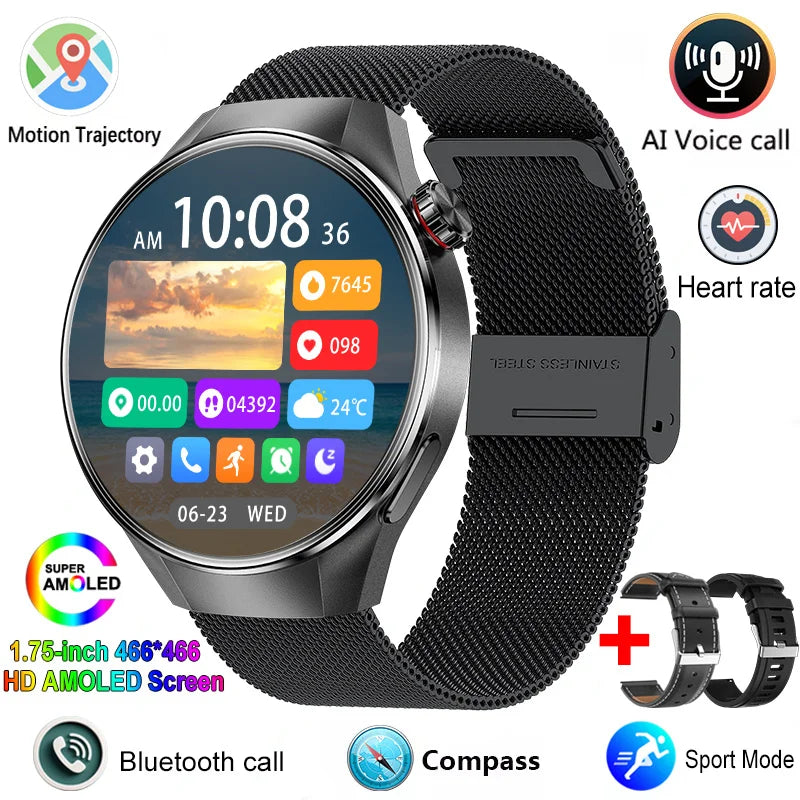 2025 New Watch G5 PlUS Smart Watch Men 1.75" HD AMOLED Screen GPS track Heart Rate Bluetooth Call Compass SmartWatch For HUAWEI