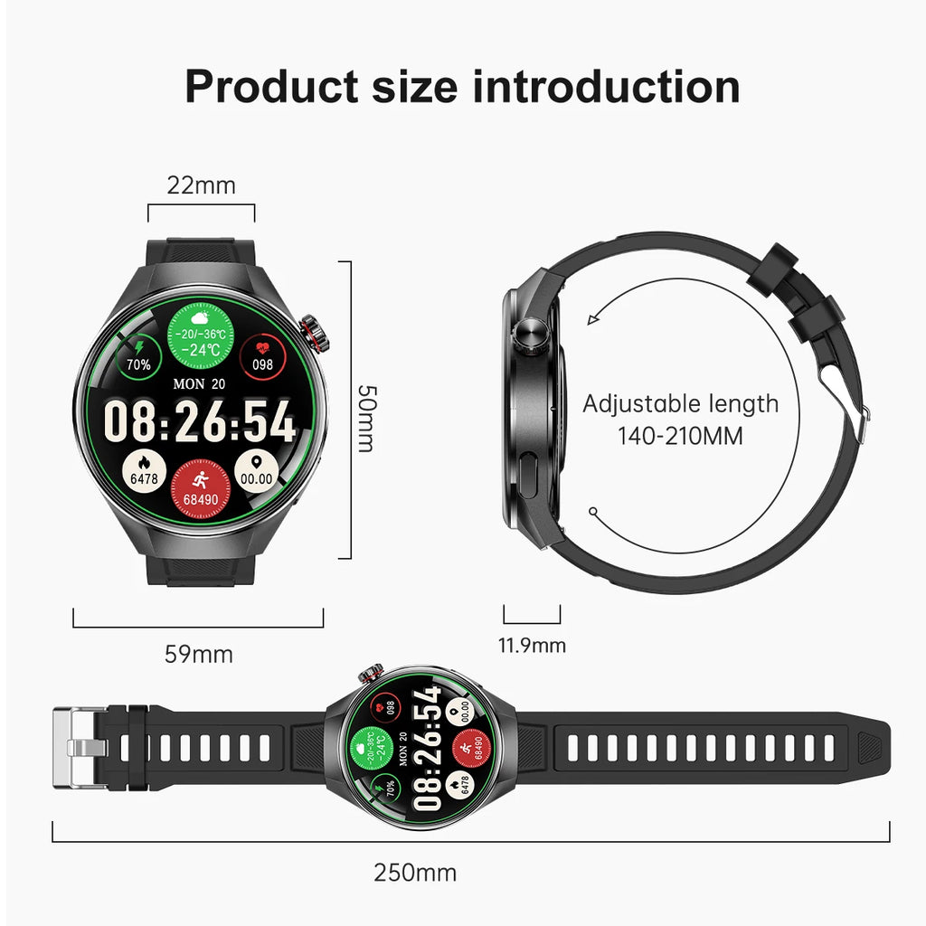 2025 New Originl Watch GUHUAVMI Smart Watch 1.75" HD AMOLED Screen GPS track Heart Rate Bluetooth Call Compass Smartwatches Men