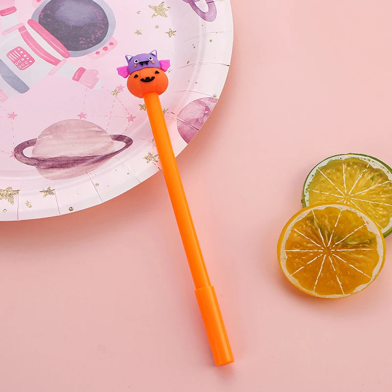10PCS/Pack Halloween Elements Neutral Pen Pumpkin Ghost Zombie Decorative Random Assorted Mix Pen Party Favors Souvenir Gift ZYF