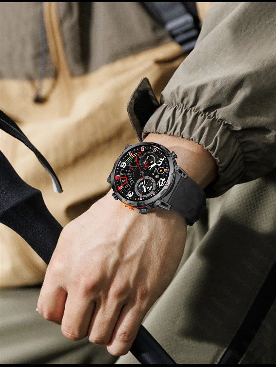 2025 New GPS Smart Watch AMOLED Screen 3ATM Waterproof Fitness tracking Heart Rate BT Call Professional Sports Smartwatch 650Mah