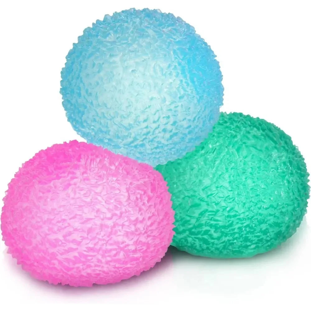 Single Multicolor Texture Ice Ball Squishy Toy: Soft Fidget Toy for Pinching & Popping, Ideal Gift for Kids and Adults on Hallow