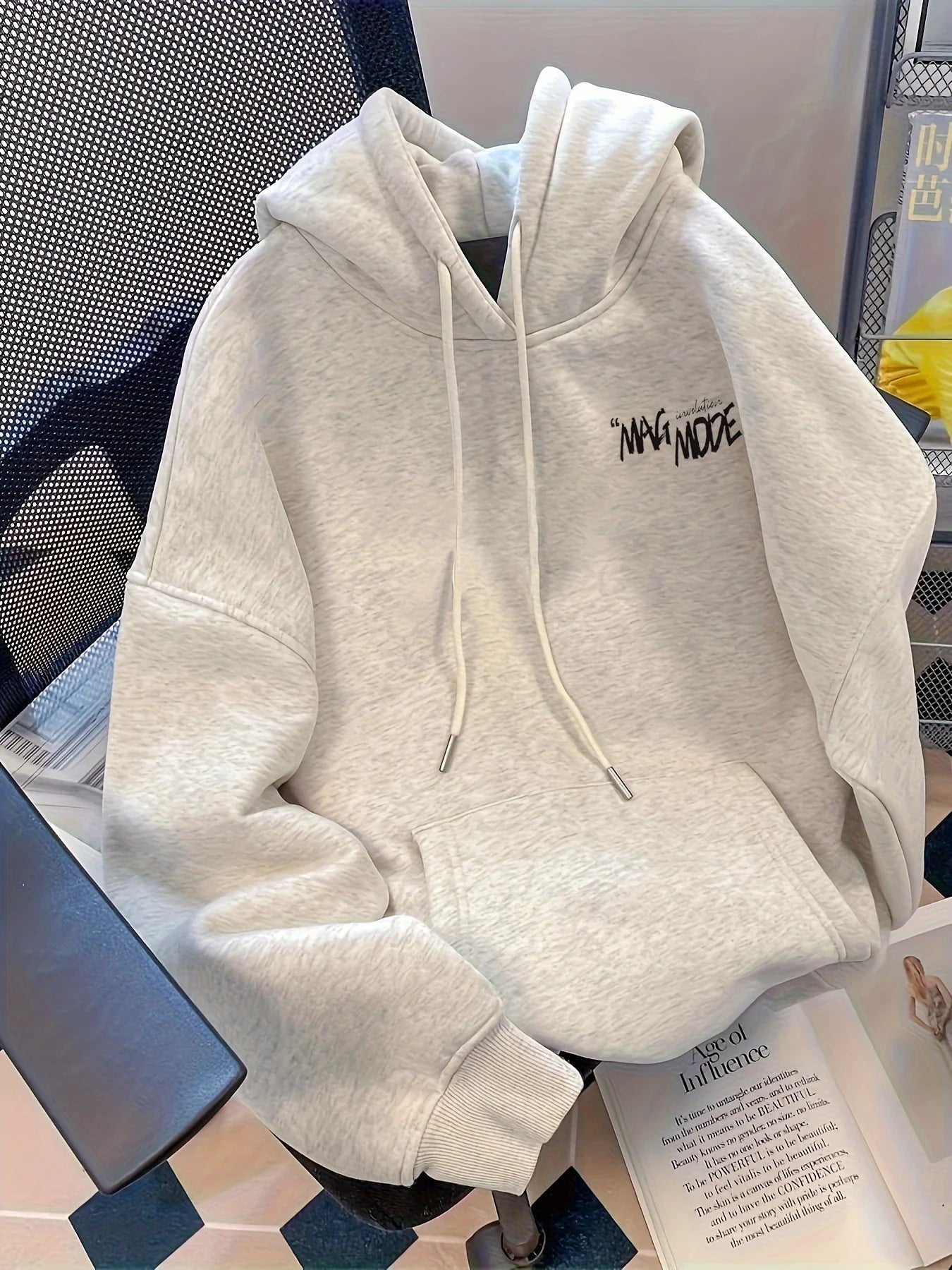 2025 Autumn and Winter Men's Casual Hooded Sweater Letter Printing Unisex Pure Cotton Versatile Loose Fashion Comfortable Hoodie