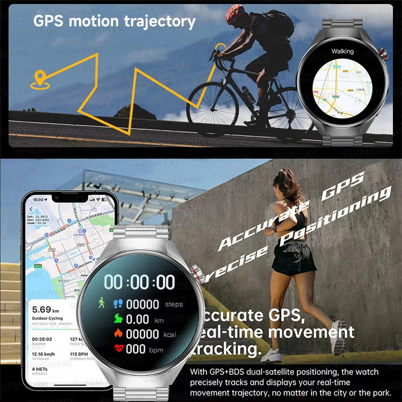 2025 New Watch G5 Plus Sports Smart Watch Men 466*466 AMOLED Screen IP68 Waterproof GPS trackr Compass Bluetooth Call Smartwatch