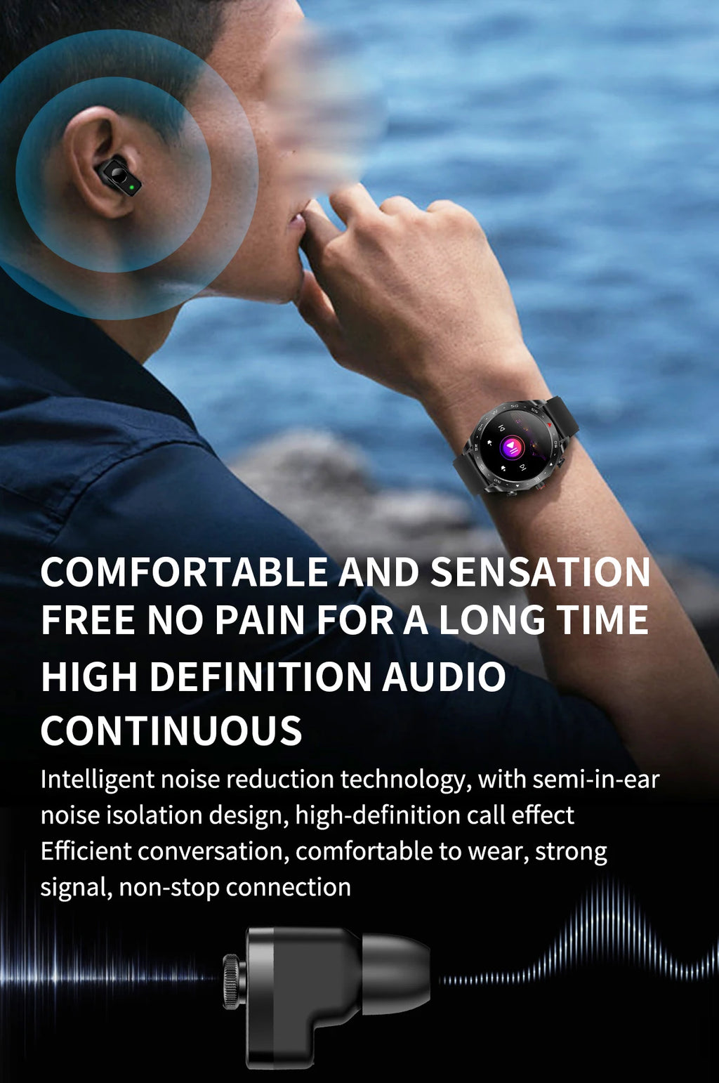 2024 TWS 2-in-1 Bluetooth Earphones Men Smart Watch Bluetooth Call GPS Motion Trajectory HIFI 9D Sound Quality Women Smartwatch