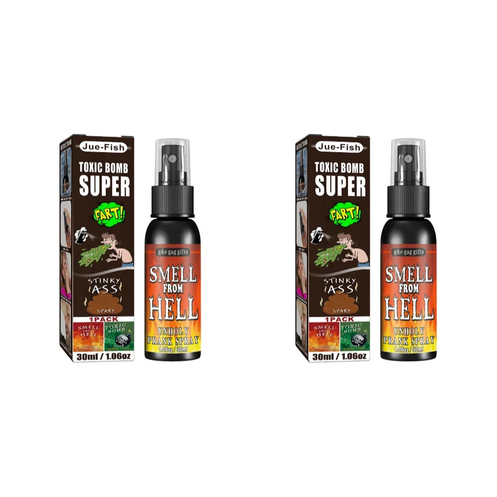 6pcs-1pcs 30ml Halloween Props Liquid Fart Spray Non Toxic Stink Bomb Ass-Smelly Stinky Gas Prank Toy Joke Party Supplies