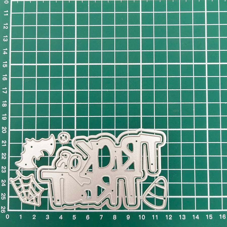 2024 New Arrival Halloween Skeleton Spider Raven Witch Zombie Ghost Bat Pumpkin Letter  Cutting Dies for Scrapbook Card Making