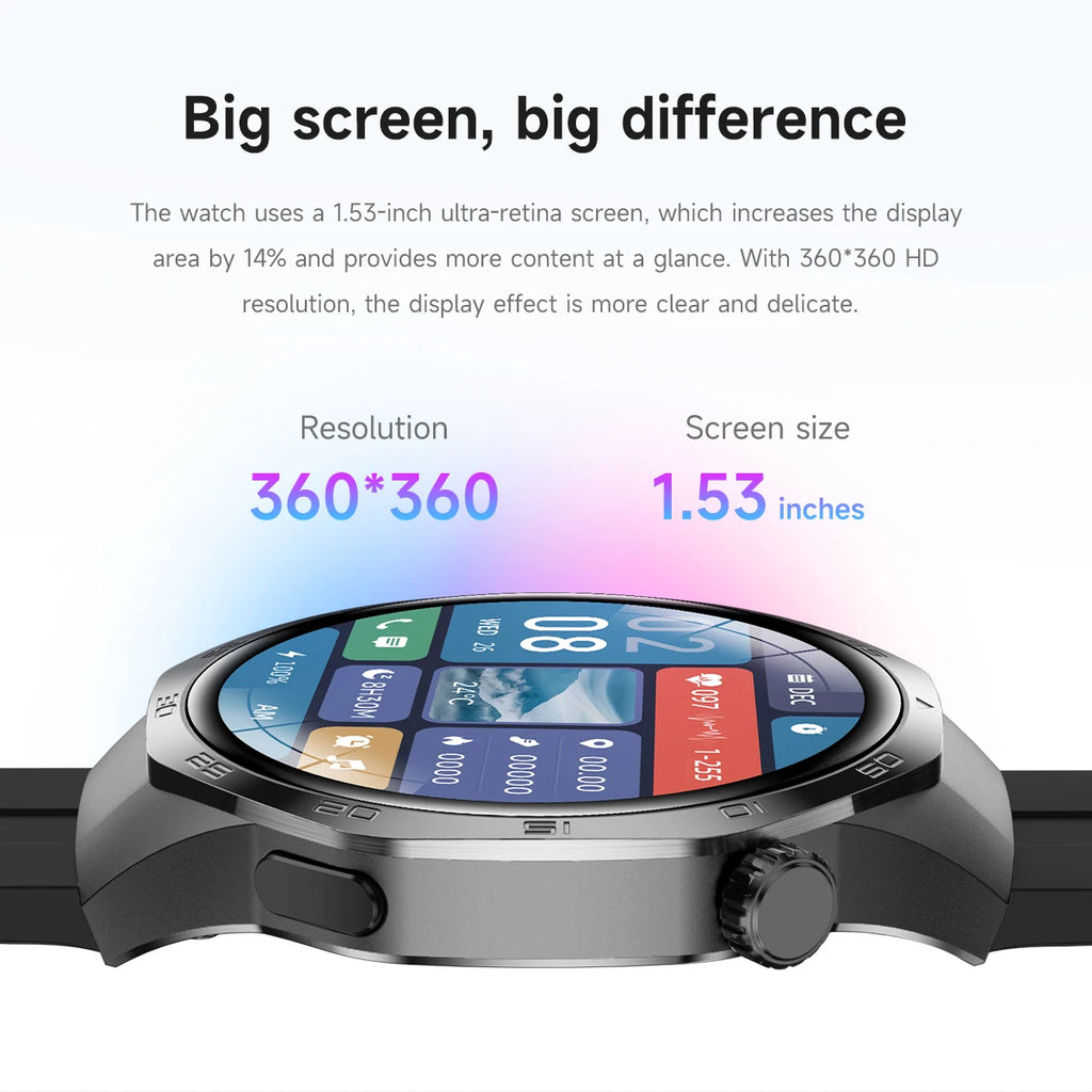 2025 For HUAWEI GT5 Pro GPS Track Smart Watch Men 360*360 AMOLED Screen NFC BT Call Waterproof Health Monitor Man Smartwatches