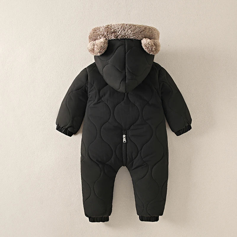 2025 New born Baby Girl clothes Winter Snowsuit Plus Velvet clothing Boys Jumpsuit 0-3 Years Romper boy Overalls Toddler Coat