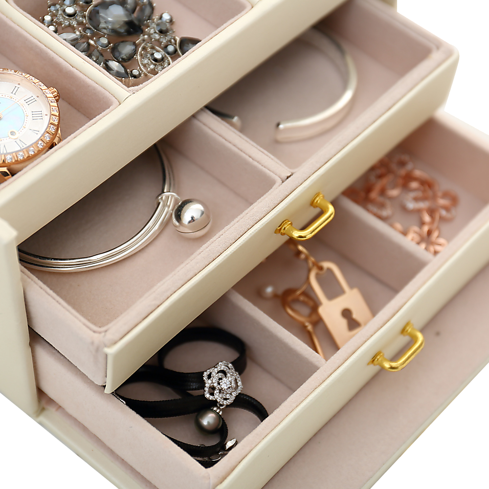 NNEDSZ Jewellery Storage Box Girls Rings Necklaces Display Organiser Storage Case