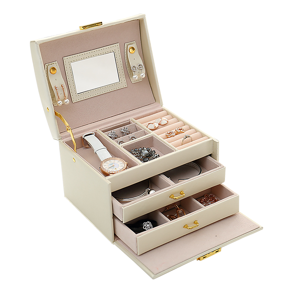 NNEDSZ Jewellery Storage Box Girls Rings Necklaces Display Organiser Storage Case